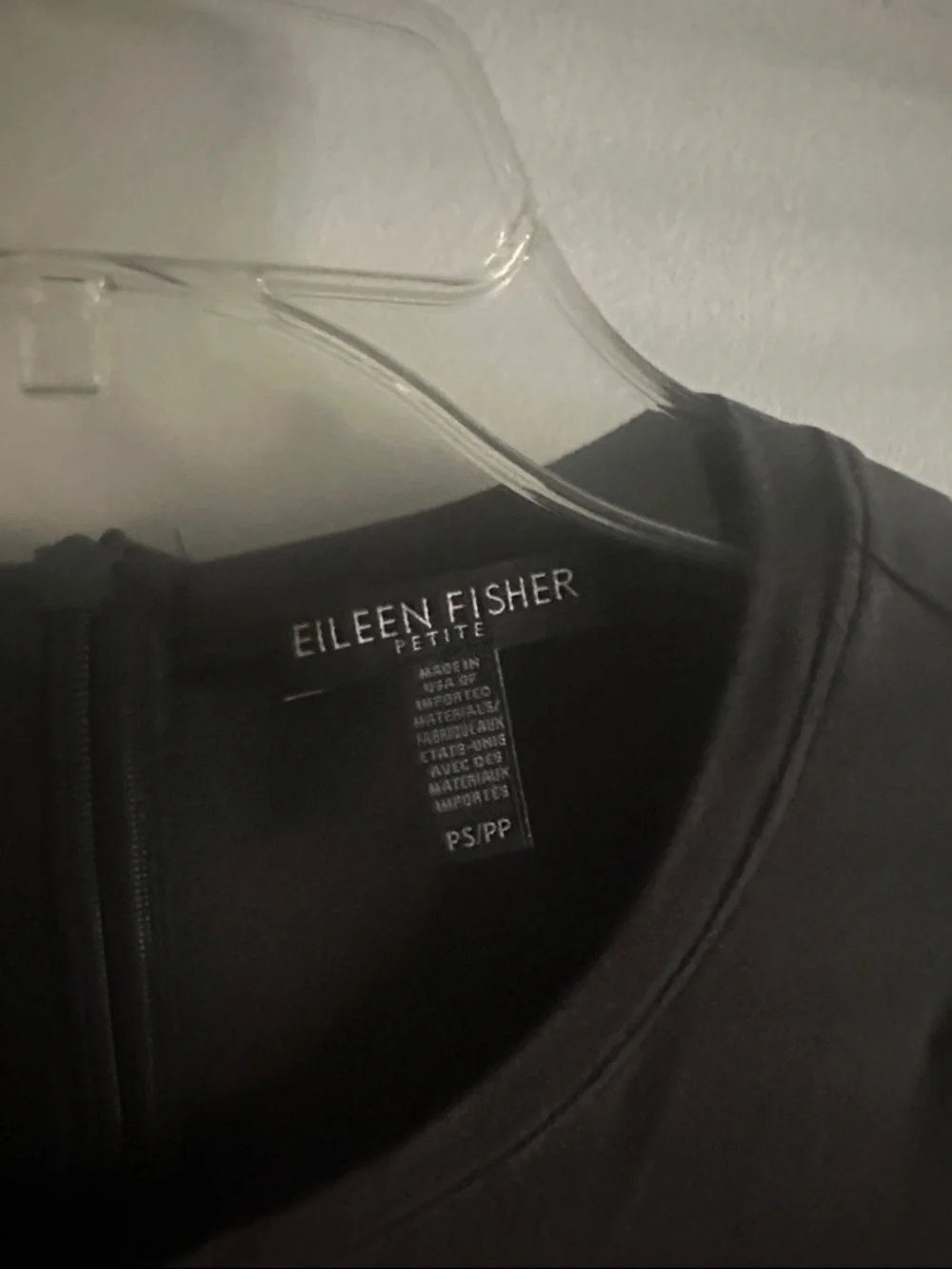 Eileen Fisher Petite dark Grey Short Sleeve Wide-Leg Jumpsuit - Picture 2 of 6